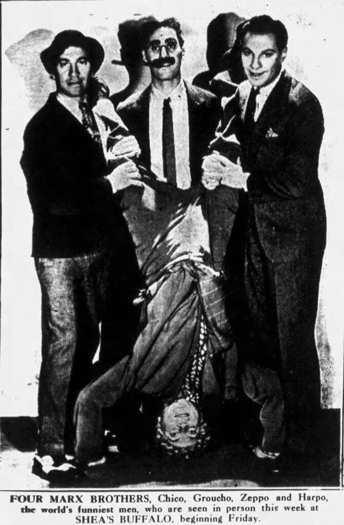 The Marx Brothers - Groucho, Harpo, Chico, Zeppo: December 5 - 12, 1931