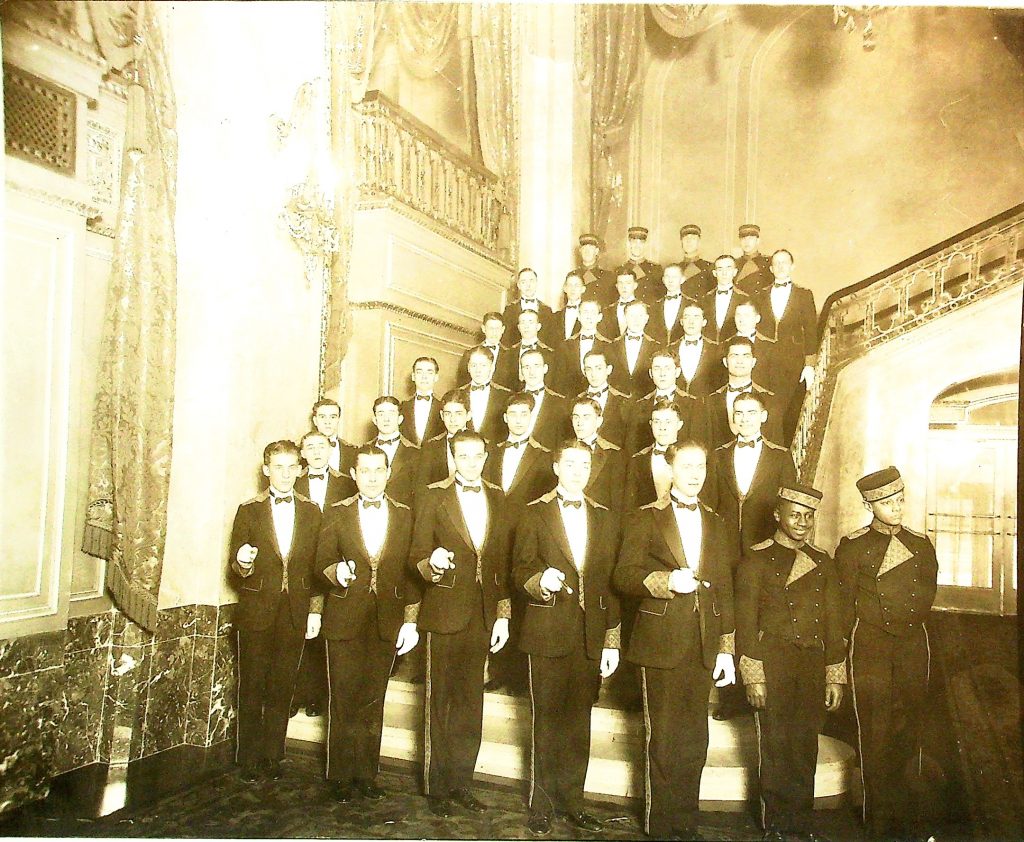 Shea's ushers dressed in their special grand opening uniforms.