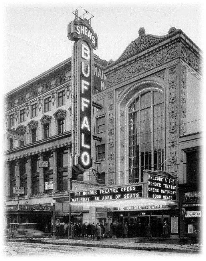 In 1926, movie theaters could only show movies distributed by one film studio - a practice called "block booking" - and Shea's Buffalo Theatre was part of Famous Players–Lasky Corporation, renamed as Paramount in 1927, which it is still known as today!