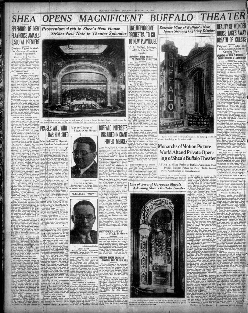 <i>The Buffalo Courier</i>, Saturday January 16th 1926