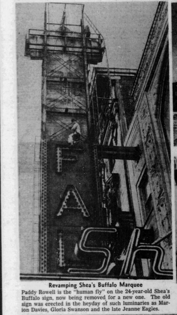 The iconic (original) Shea's blade sign came down after 25 years of lighting up Main Street. It was a new era for Shea's Buffalo, now known as Loew's Buffalo. 