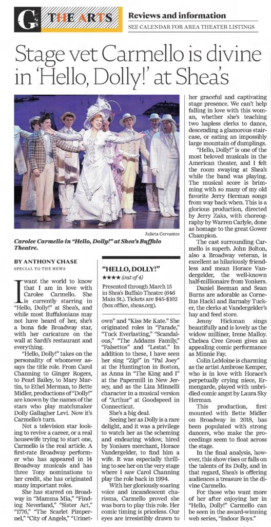 Goodbye, Dolly! This review was posted on March 12, hours before the production was cancelled by COVID-19.