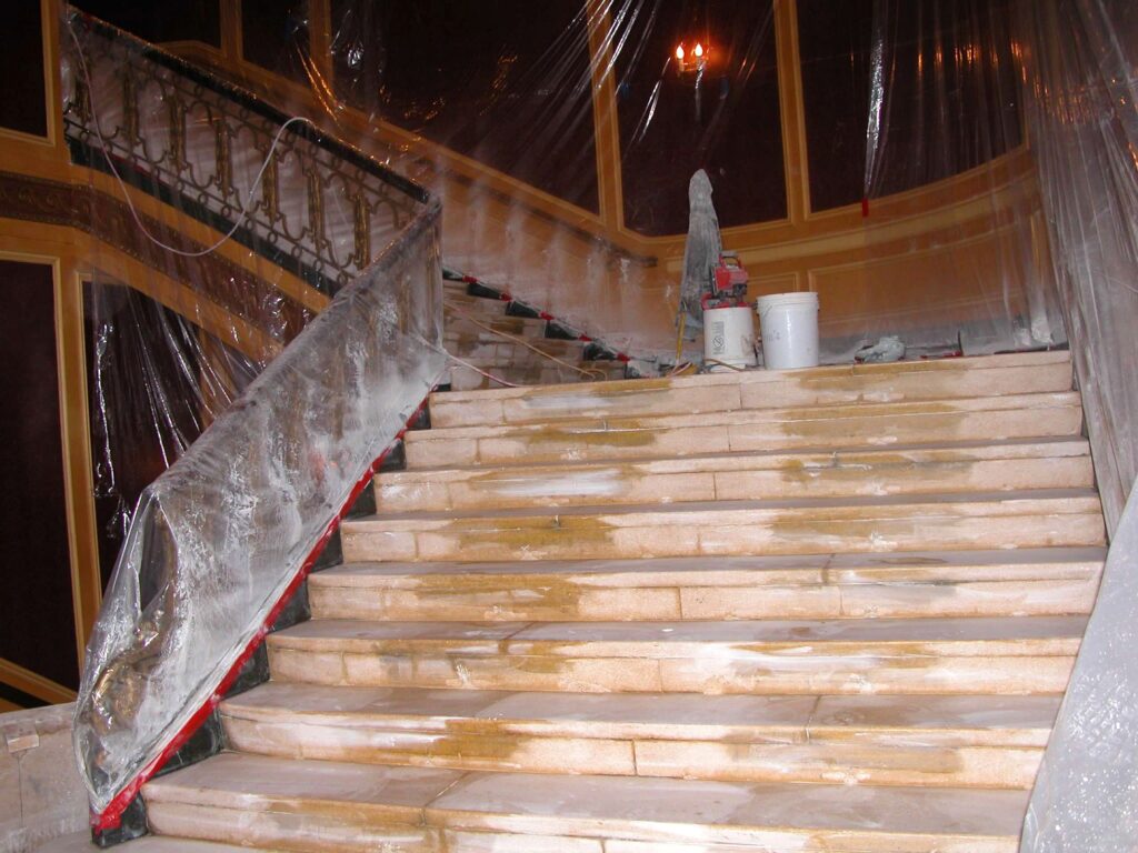 Shea's Buffalo Theatre has five unique carpet designs according to our 1926 photographs from opening day. But being from 1926, we weren't sure what colors they had used - until we found original carpet samples stowed away in a dusty closet! Our historically-accurate carpeting was custom-milled by a factory in Northern Ireland in 2009.