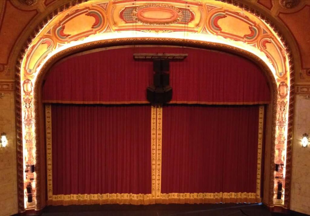 Louis Comfort Tiffany's original sketches for a grand drape was never made until 2015 when they were sent to Austria to be custom-made for the Shea's Buffalo stage.