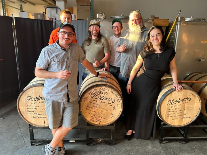 In honor of our upcoming centennial, Hartman's Distilling Company released a unique edition of their bourbon in collaboration with us - the <b>Shea’s Centennial Blend 285 Special</b>. 