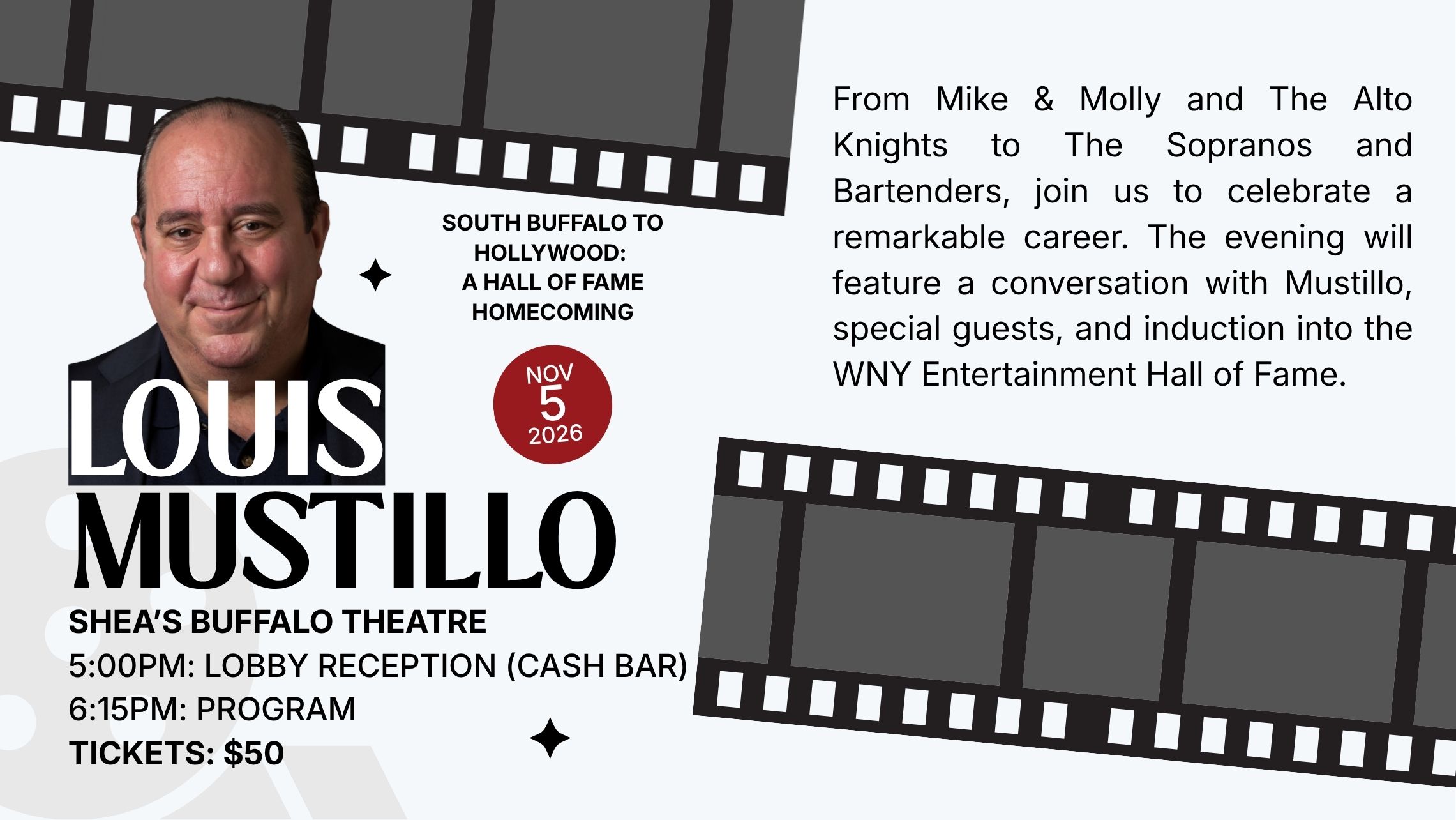 South Buffalo to Hollywood: Louis Mustillo’s Hall of Fame Homecoming